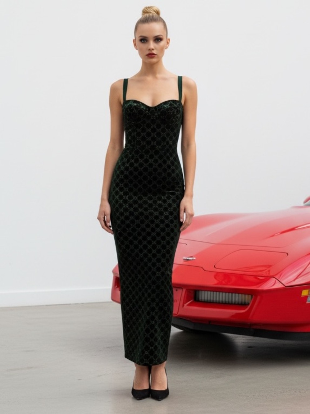 CDC vintage 90s slinky velvet dress